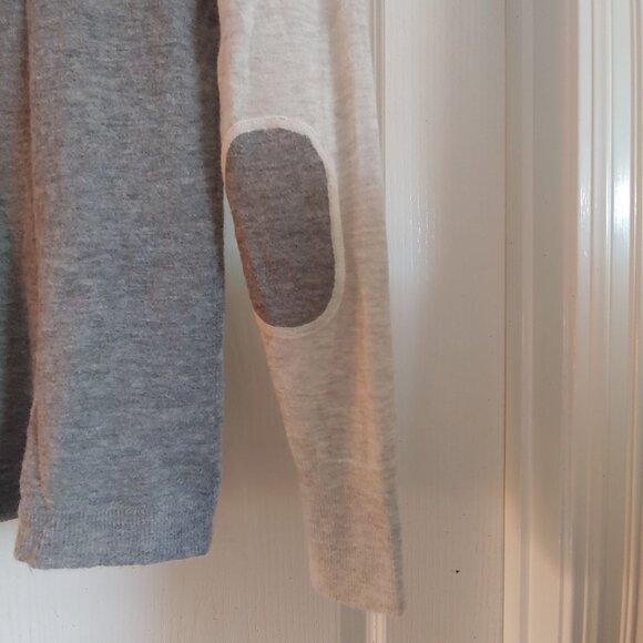 Banana Republic Alpaca/Nylon/Wool Blend L Sleeve Elbow Patch Pullover M - Picture 9 of 11